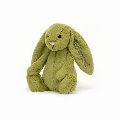 Jellycat Bashful Moss Bunny Medium New Zealand | PFWLD4589